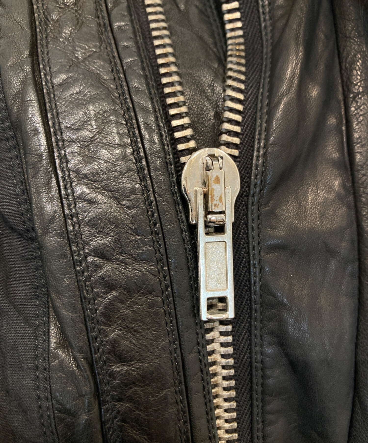 中古・古着通販】RICK OWENS (リックオウエンス) leather switching