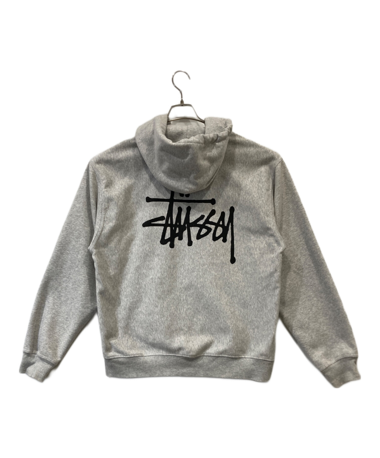 り*。様 STUSSY/ステューシー シャドーマン サックス グレージップパーカ STUSSY ステューシー パーカー プルオーバー シャドウマン サックス