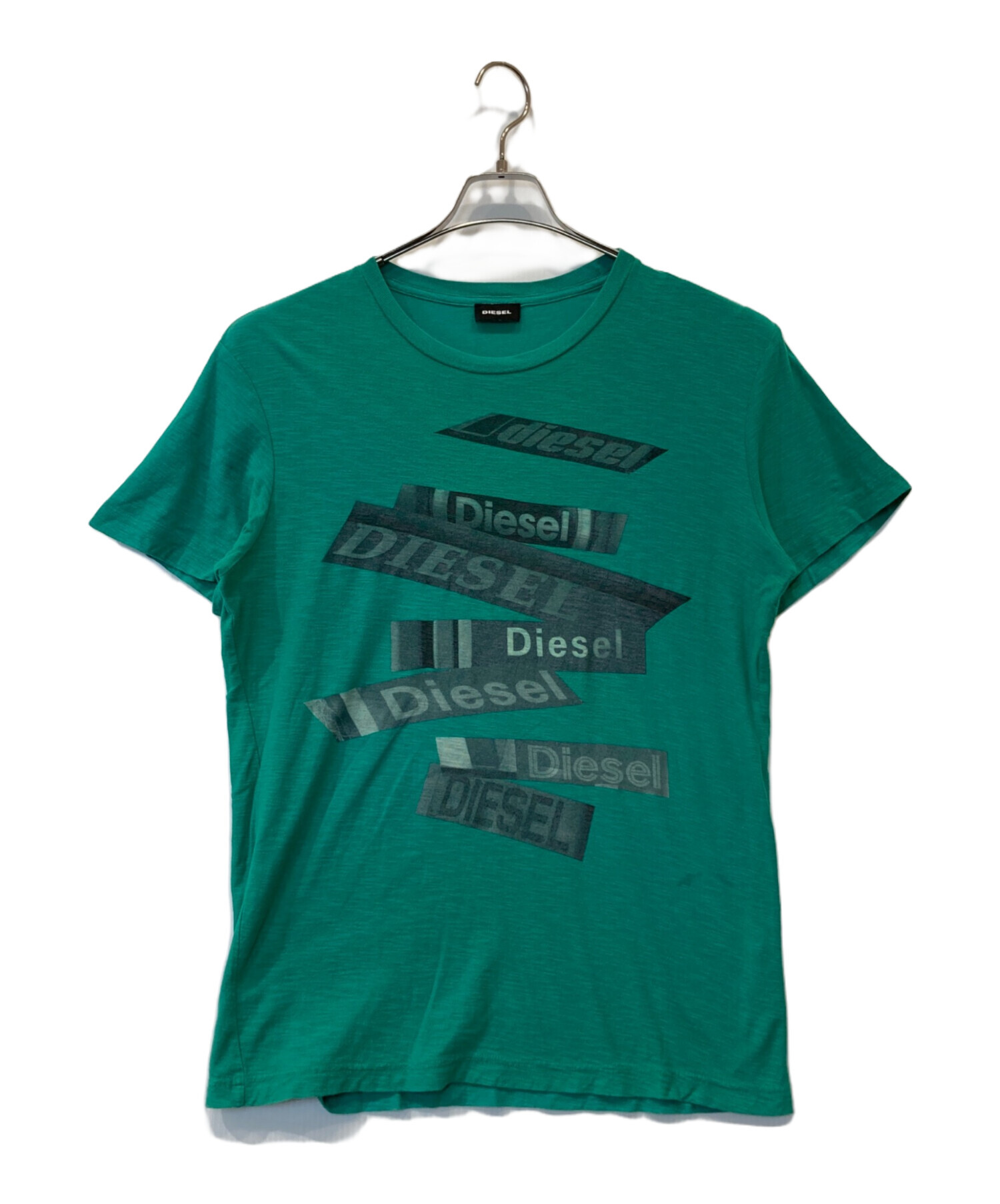 DIESEL ディーゼル Tシャツ・カットソー S 緑 【古着】【中古】【送料無料】 DIESEL - DIESEL ディーゼル Tシャツ・カットソー S 緑 【古着】【中古