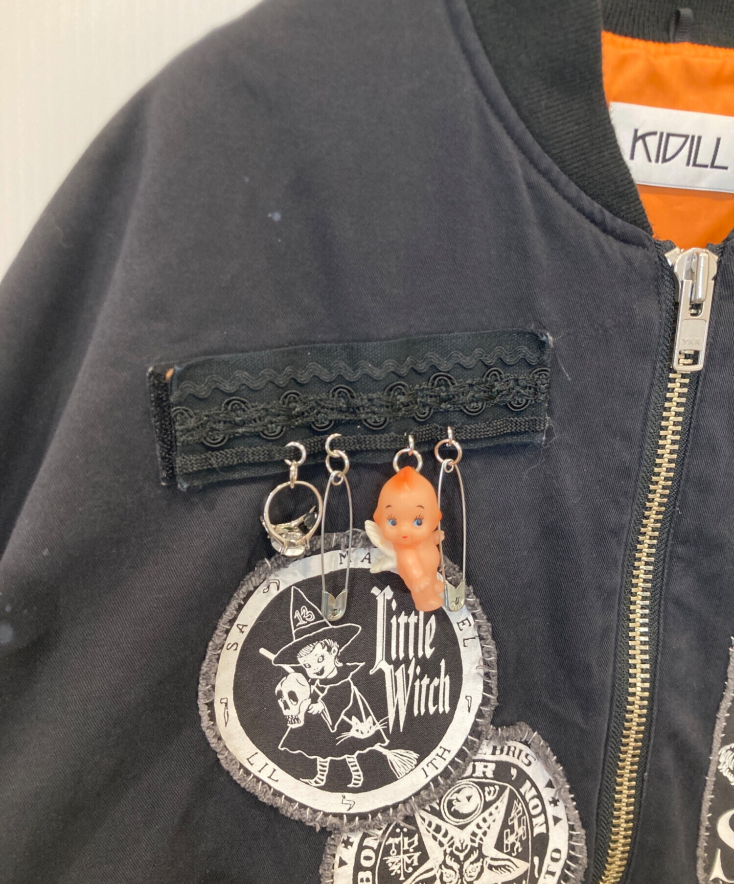 中古・古着通販】KIDILL (キディル) PATCH MA-1 JACKET KL793 ブラック