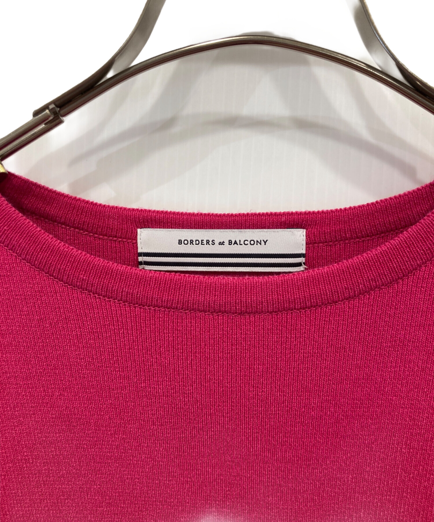 BORDERS at BALCONY Tシャツ・カットソー 36(S位) 赤 【古着】【中古】 BORDERS at BALCONY - BORDERS at BALCONY Tシャツ・カットソー 36(S位