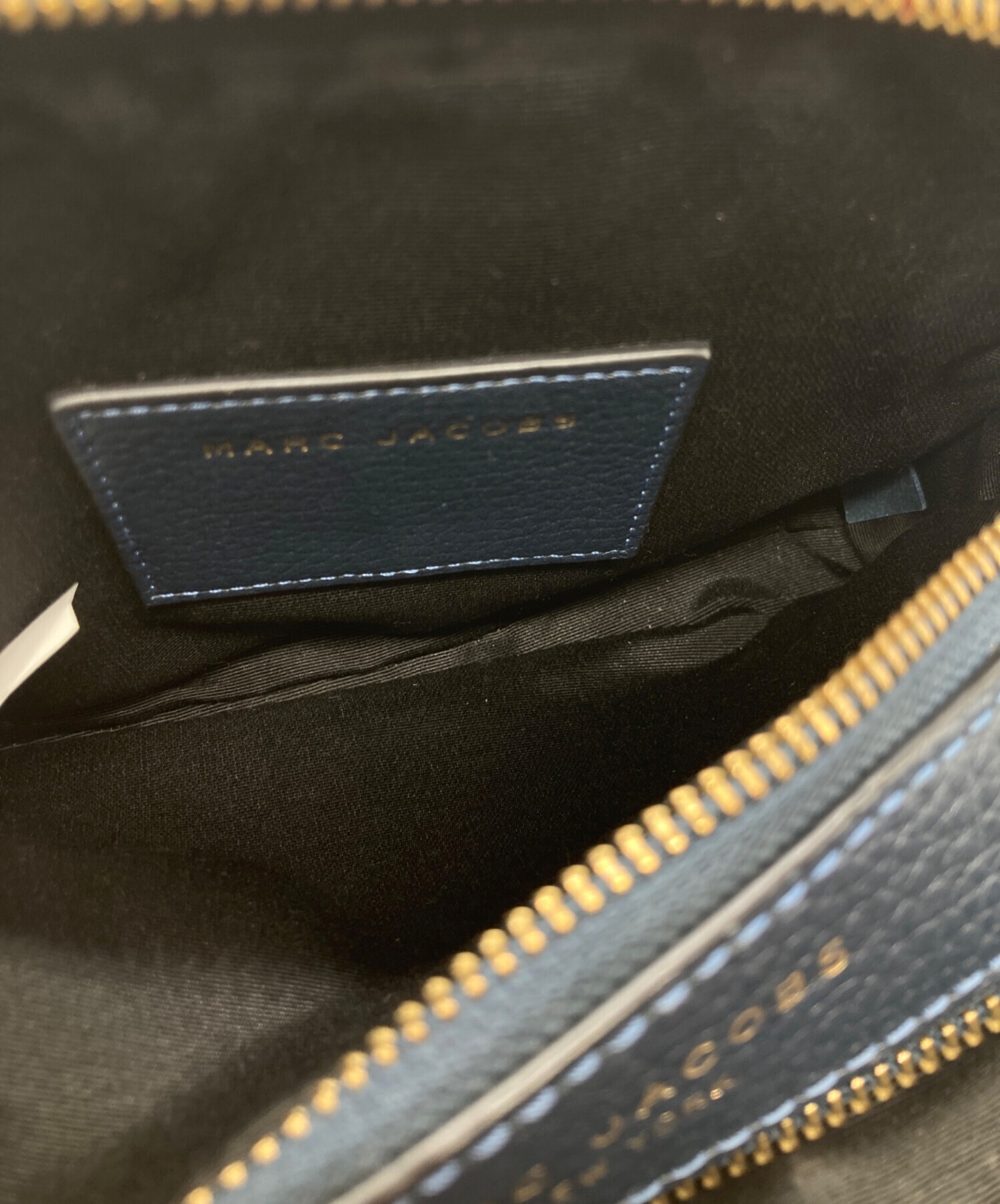 【美品】　MARK JACOBS ショルダーバッグ　ナイロン　金ボタン　ネイビー MARC JACOBS（マーク・ジェイコブス） 並行輸入品 バッグ ショルダー