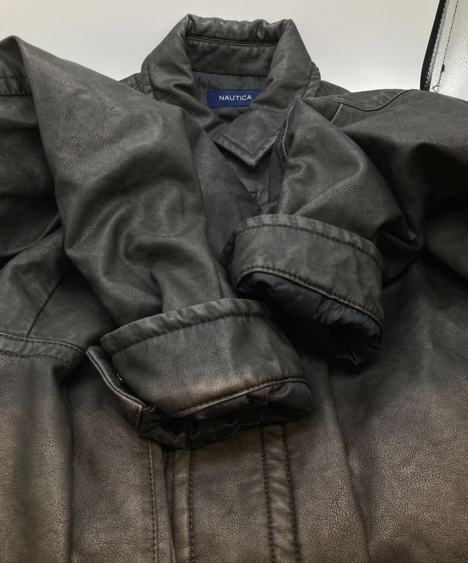 中古・古着通販】NAUTICA (ノーティカ) Faded Vegan Leather Blouson