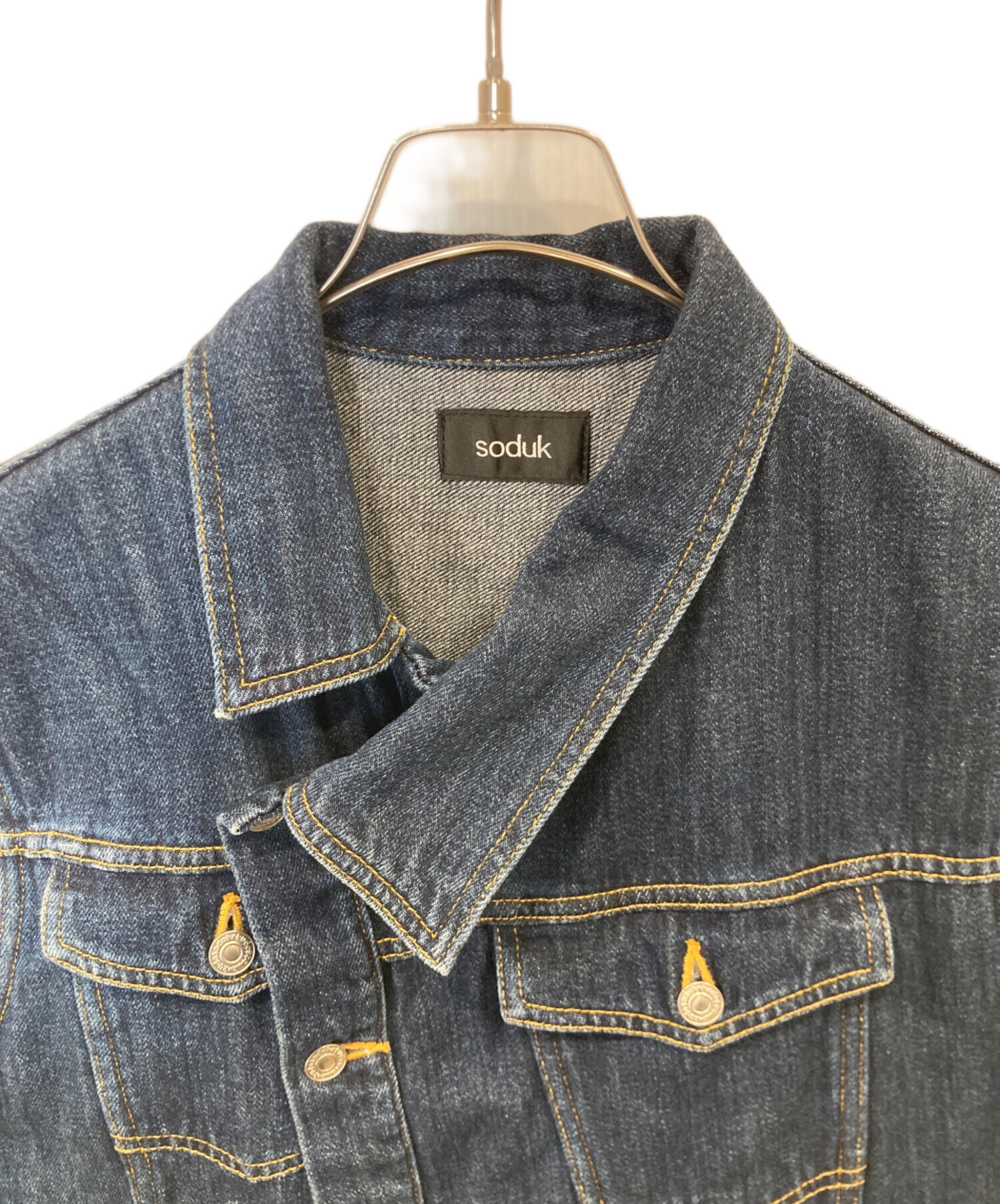 ☆りほこ☆soduk スドーク　デニムベスト スドーク soduk ribon denim vest 肩リボン デニムベスト ジレ