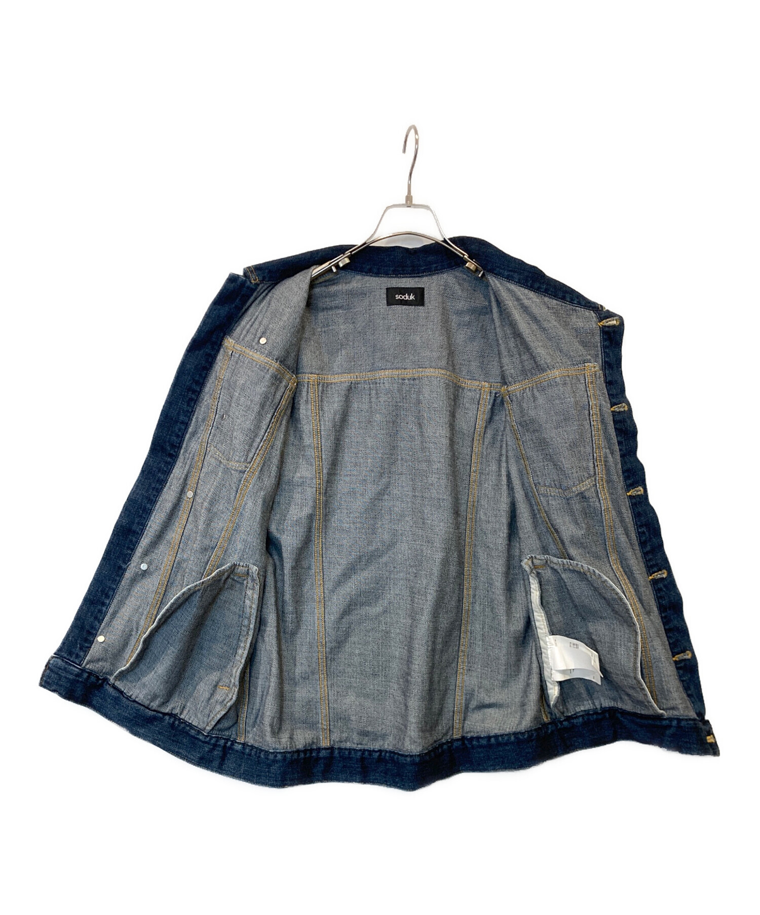☆りほこ☆soduk スドーク　デニムベスト 中古・古着通販】soduk (スドーク) デニムベスト インディゴ サイズ
