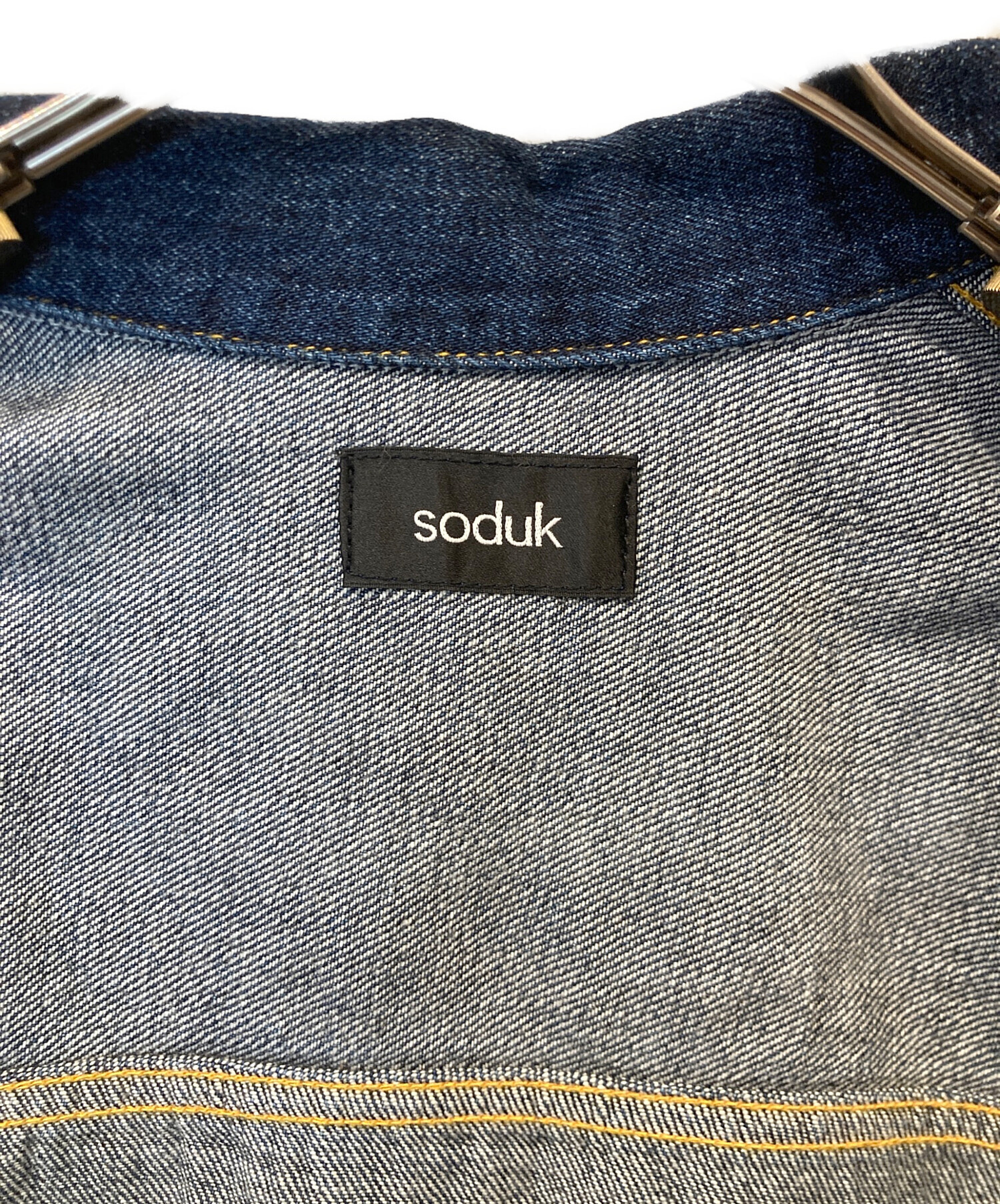 ☆りほこ☆soduk スドーク　デニムベスト スドーク soduk ribon denim vest 肩リボン デニムベスト ジレ
