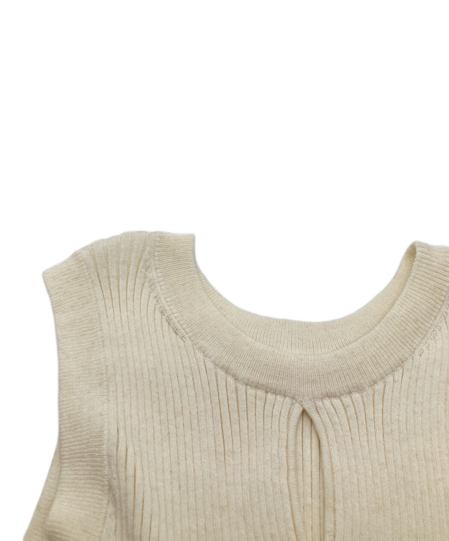トップス CLANE SHOULDER PADS POLO KNIT TOPS 中古・古着通販】CLANE (クラネ) SHOULDER PADS POLO KNIT TOPS