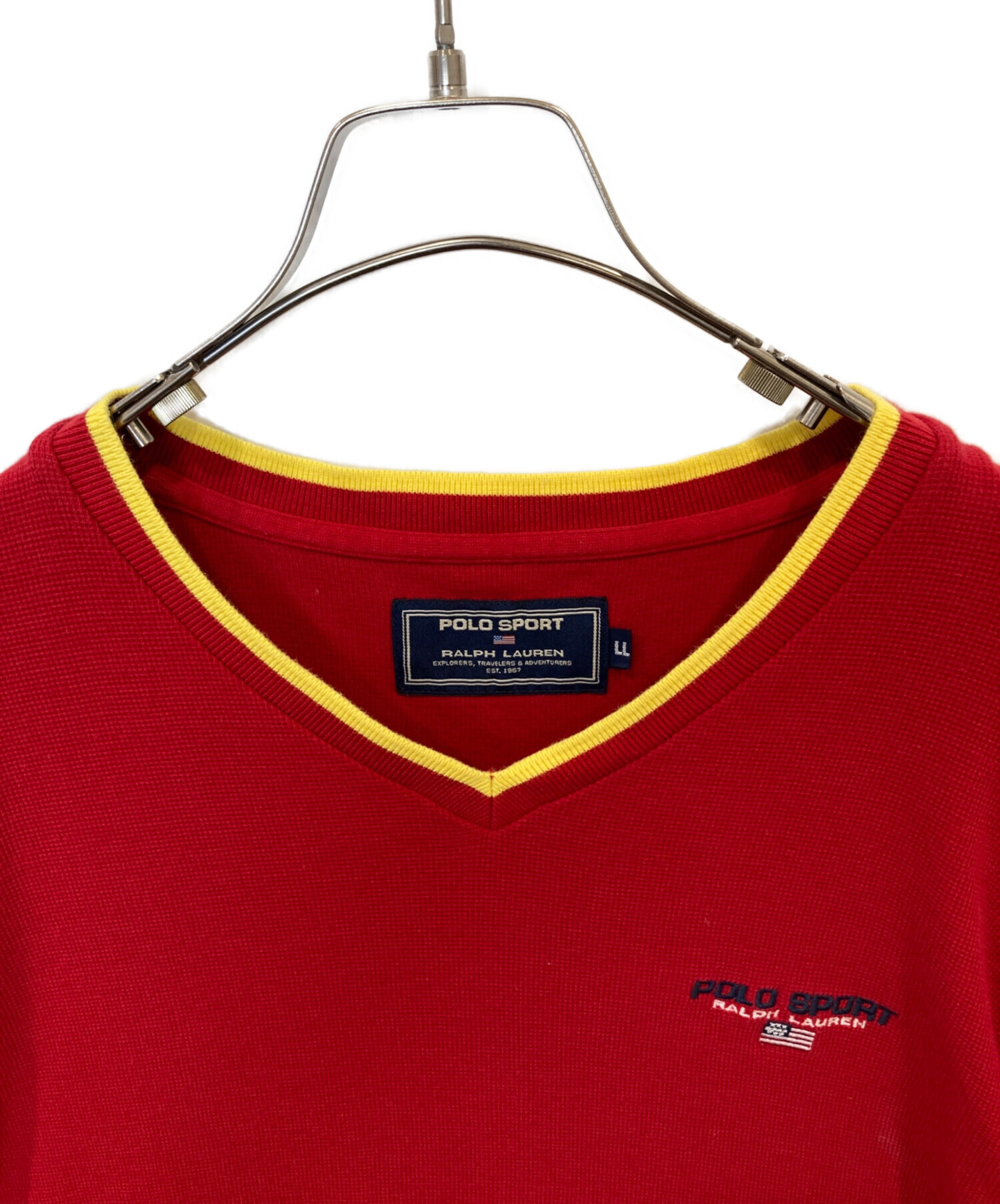 中古・古着通販】POLO SPORT (ポロスポーツ) 半袖カットソー レッド 