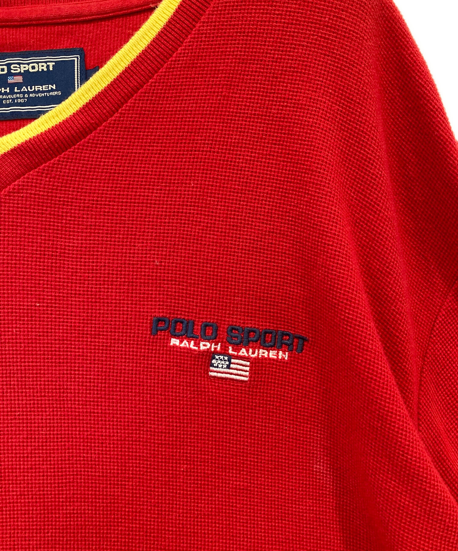 中古・古着通販】POLO SPORT (ポロスポーツ) 半袖カットソー レッド 