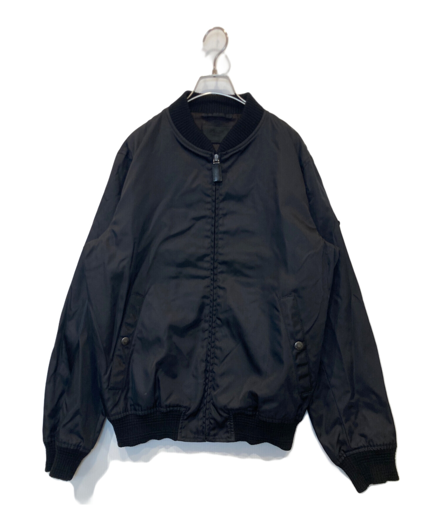 PRADA ボンバージャケット ブラック Prada プラダ ジップアップ ボンバージャケット | ブラック | FARFETCH JP