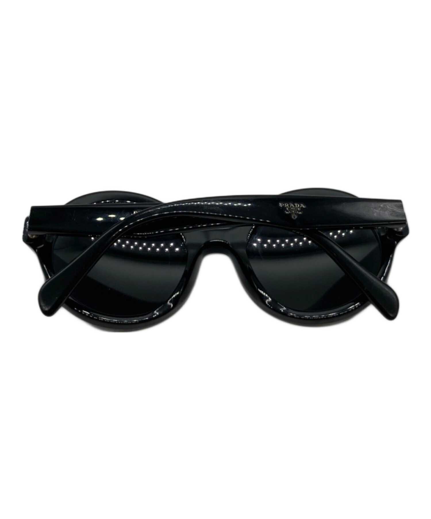 プラダ PRADA サングラス 衣料品 プラスチック レディース ボルドー系 / ブラック系 【中古】 中古・古着通販】PRADA (プラダ) サングラス SPR11U ブラック サイズ