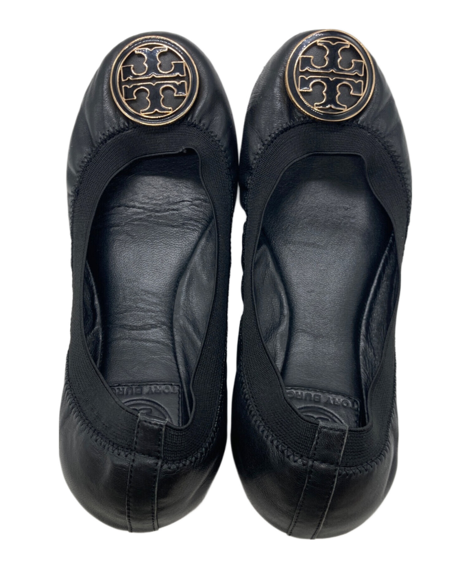 中古・古着通販】TORY BURCH (トリーバーチ) バレエシューズ ブラック 中古・古着通販】TORY BURCH (トリーバーチ) バレエシューズ ブラック