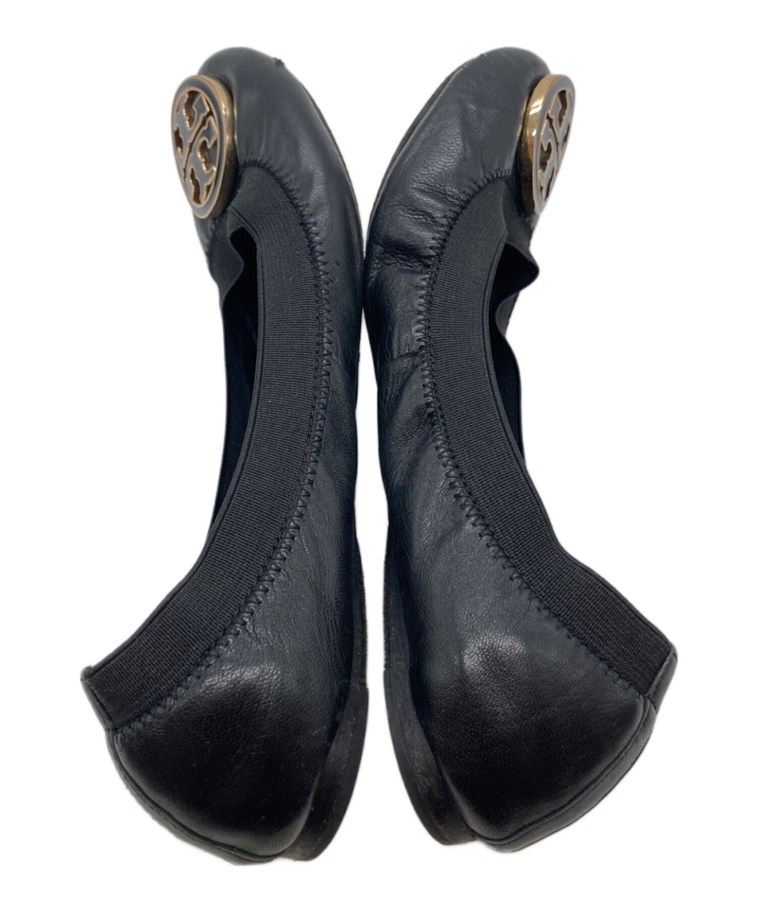 中古・古着通販】TORY BURCH (トリーバーチ) バレエシューズ ブラック 中古・古着通販】TORY BURCH (トリーバーチ) バレエシューズ ブラック
