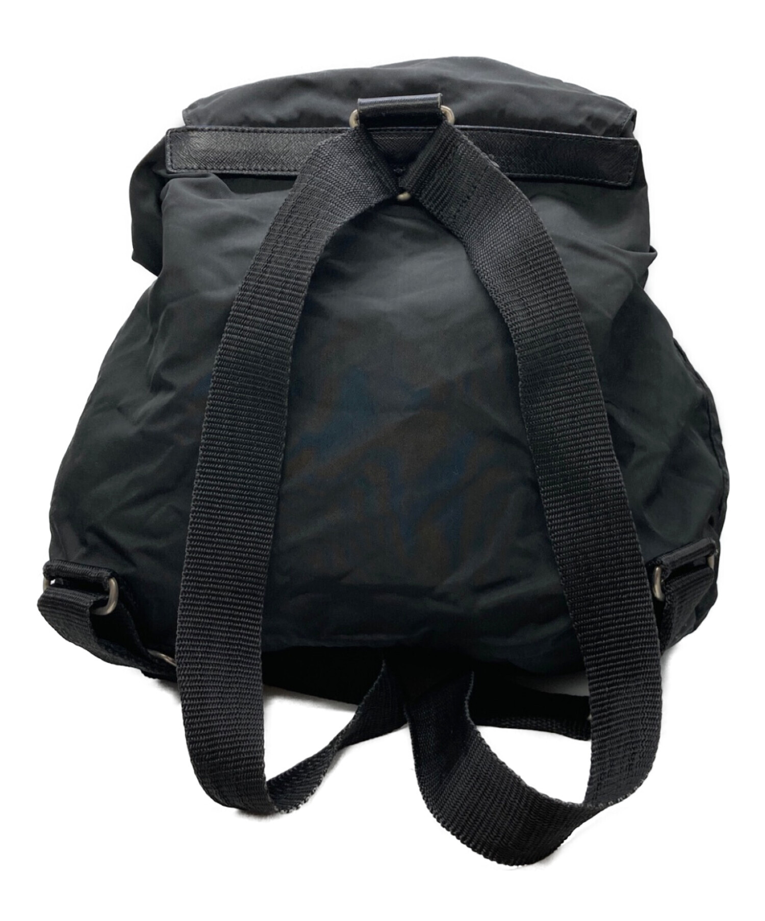中古・古着通販】PRADA (プラダ) ナイロンリュック 14 ブラック
