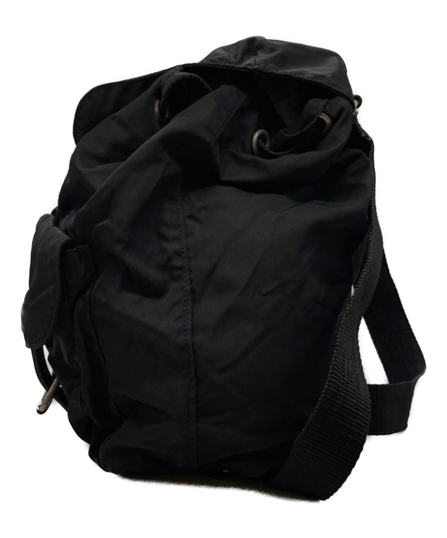 PRADA　ナイロンリュック 中古・古着通販】PRADA (プラダ) ナイロンリュック 14 ブラック