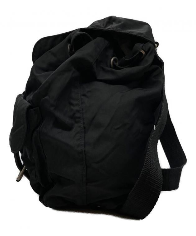 中古・古着通販】PRADA (プラダ) ナイロンリュック 14 ブラック