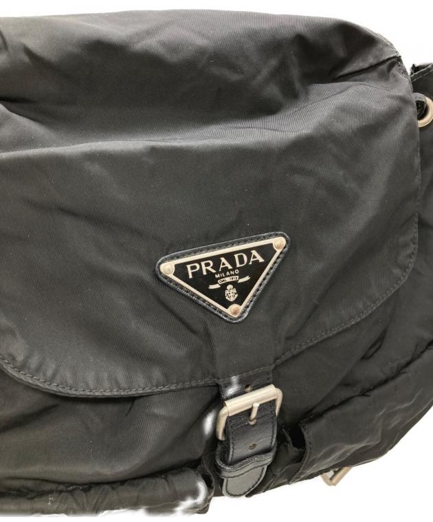 中古・古着通販】PRADA (プラダ) ナイロンリュック 14 ブラック