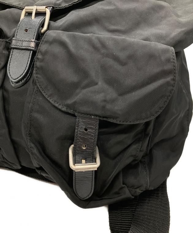 中古・古着通販】PRADA (プラダ) ナイロンリュック 14 ブラック