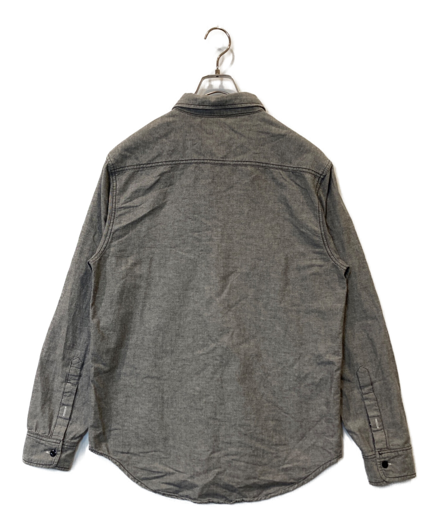 オールドステューシー　長袖シャツ 希少　Lサイズ 中古・古着通販】stussy (ステューシー) 長袖シャツ グレー サイズ:L