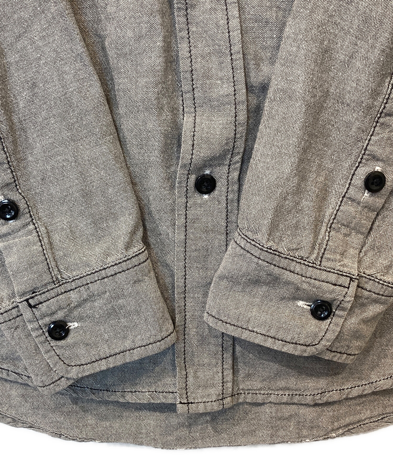 中古・古着通販】stussy (ステューシー) 長袖シャツ グレー サイズ:L