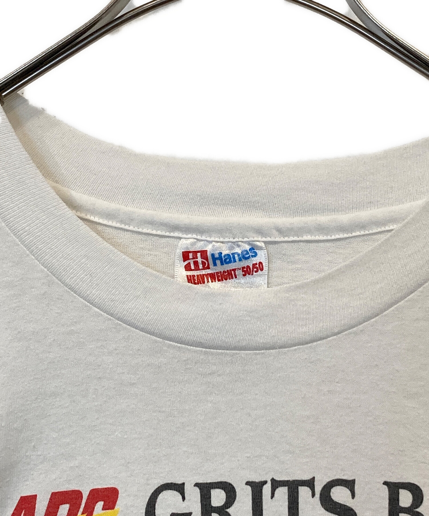 中古・古着通販】Hanes (ヘインズ) プリントTシャツ ホワイト サイズ