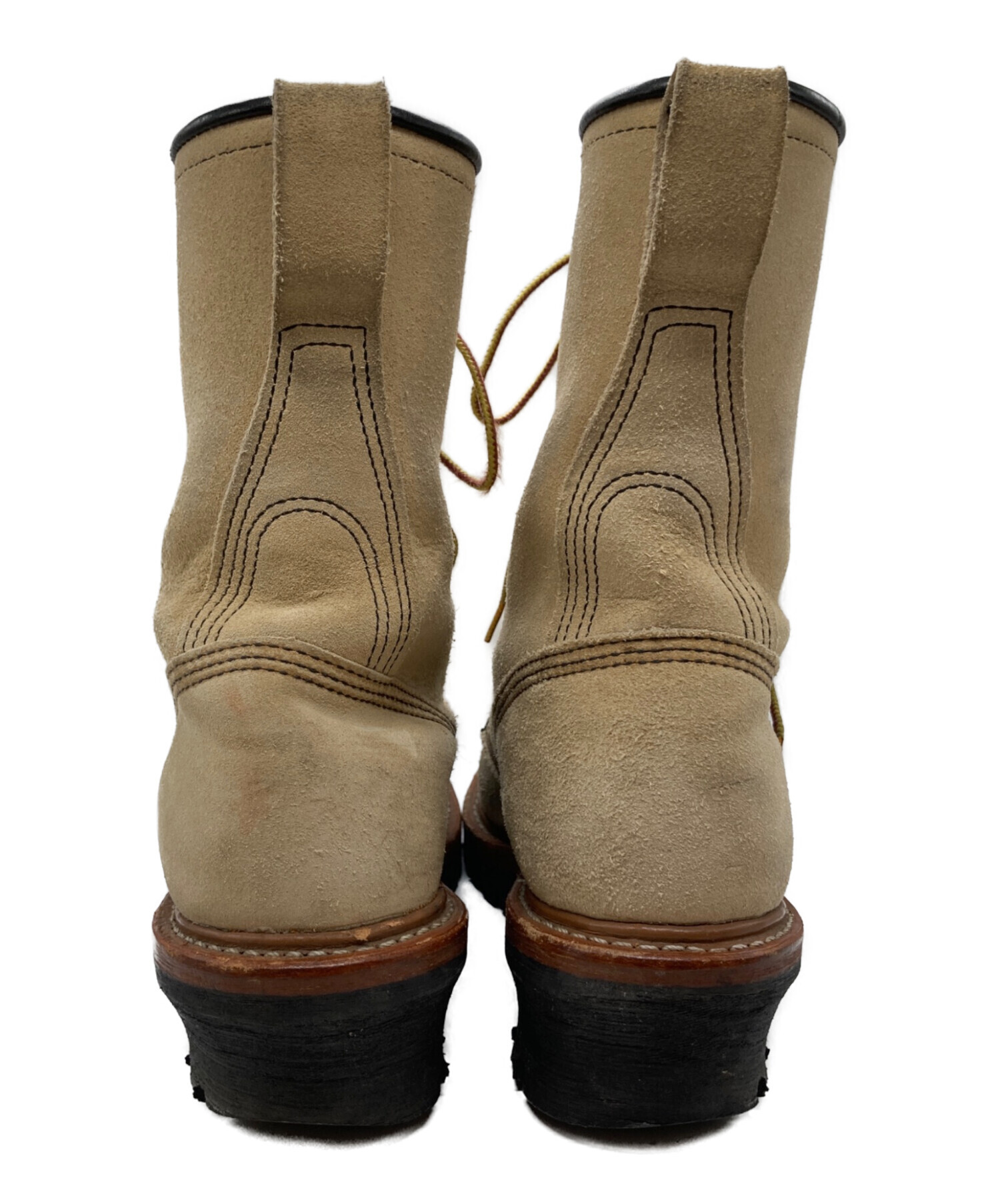 Red Wing ベージュ スエード ロガーブーツ 8211 メンズ ブーツ・革靴 