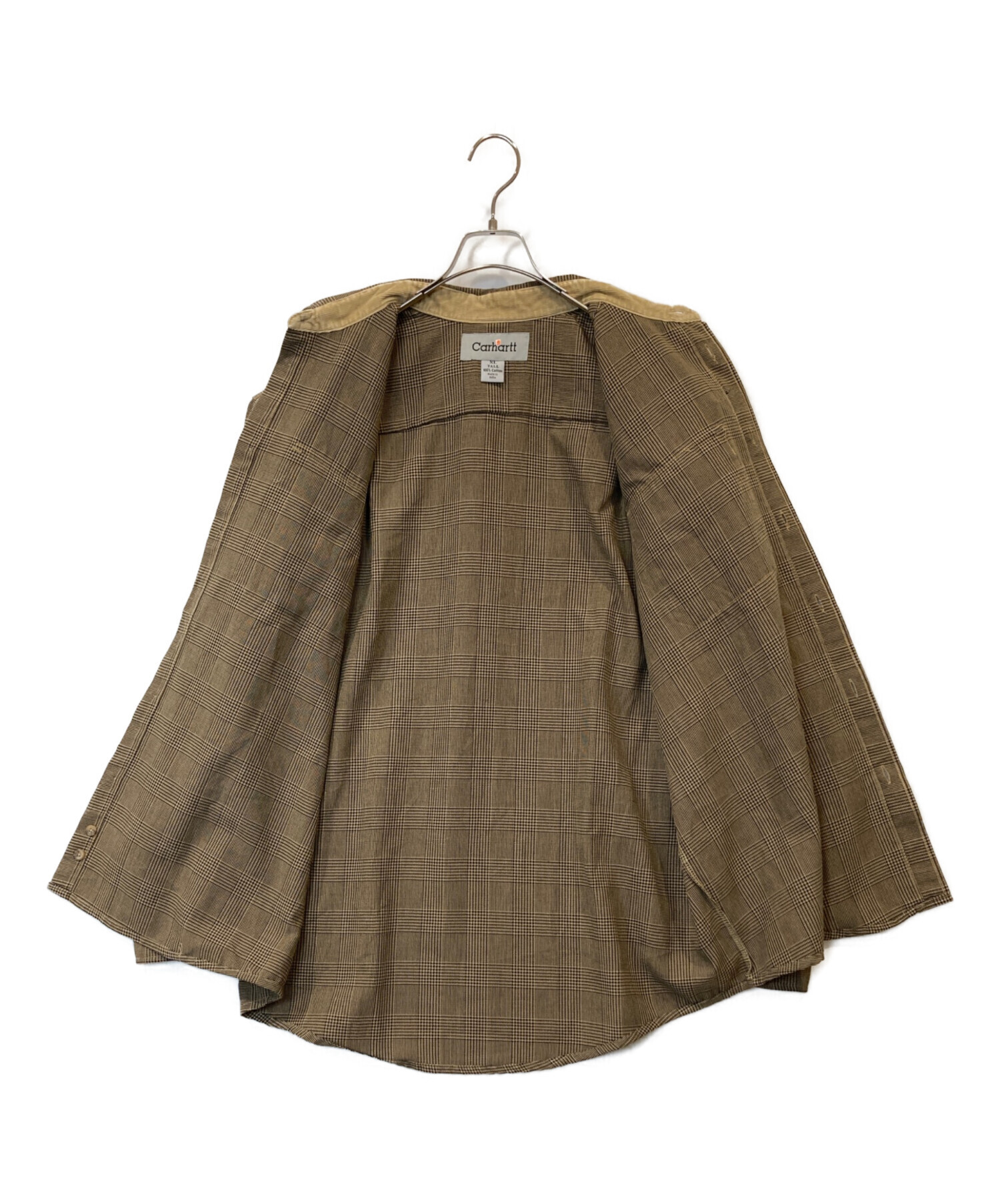 Carhartt ワークシャツ XL ブラウン系チェック 中古・古着通販】CarHartt (カーハート) ワークシャツ ブラウン サイズ