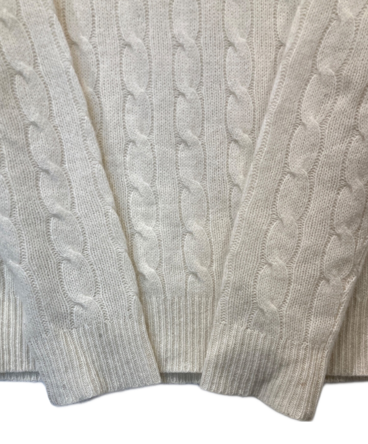 現行タグ　ポロラルフローレン ケーブルニット タートル　カシミア混　ポニー　黒 中古・古着通販】POLO RALPH LAUREN (ポロ・ラルフローレン) カシミヤ