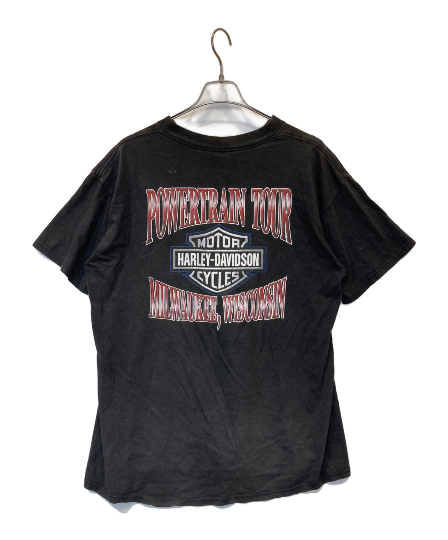 古着　ハーレーダビットソン　HARLEYDAVIDSON Tシャツ　黒　ブラック 中古・古着通販】HARLEY-DAVIDSON (ハーレーダビッドソン) Tシャツ