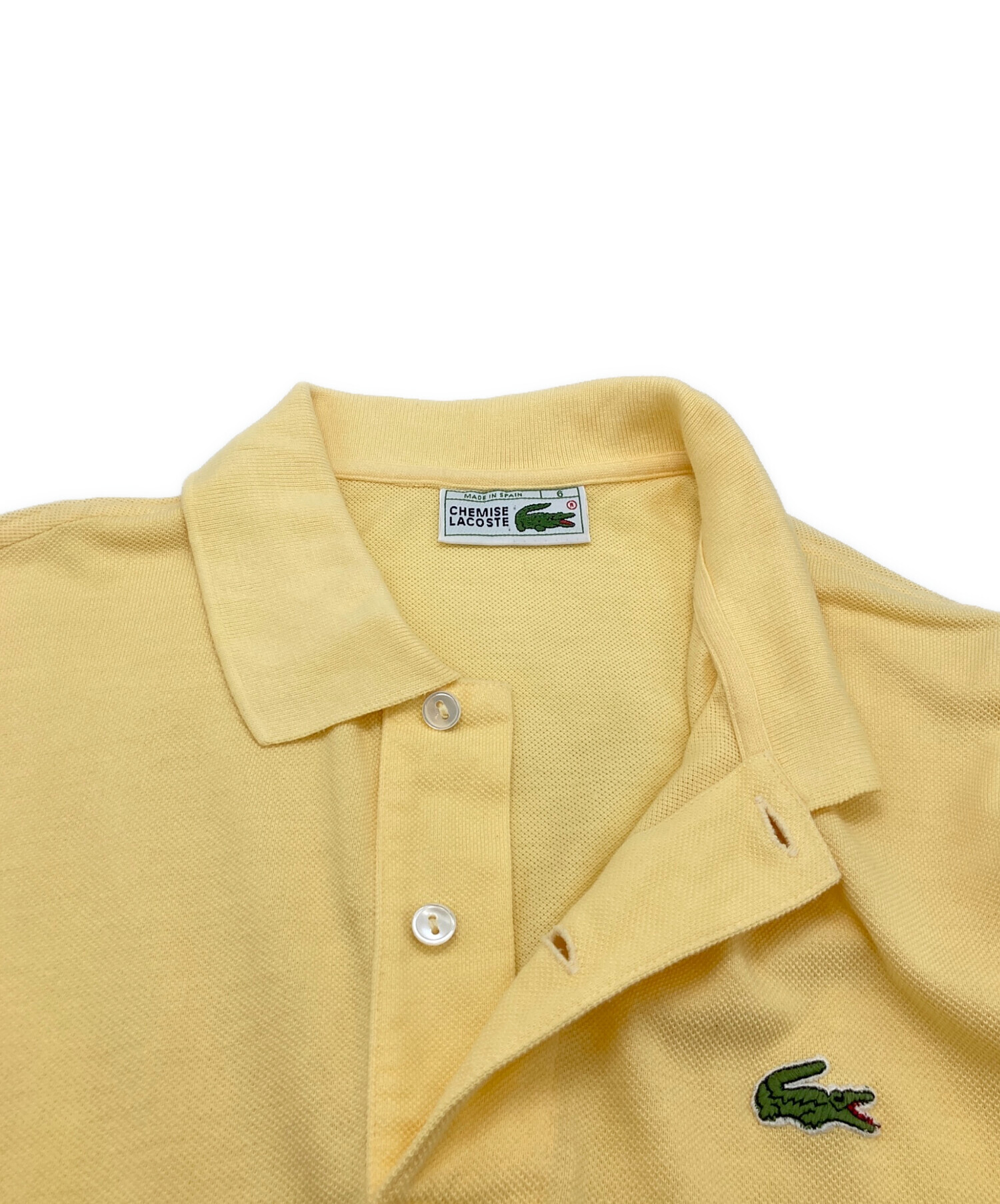 中古・古着通販】LACOSTE (ラコステ) ポロシャツ イエロー サイズ:6