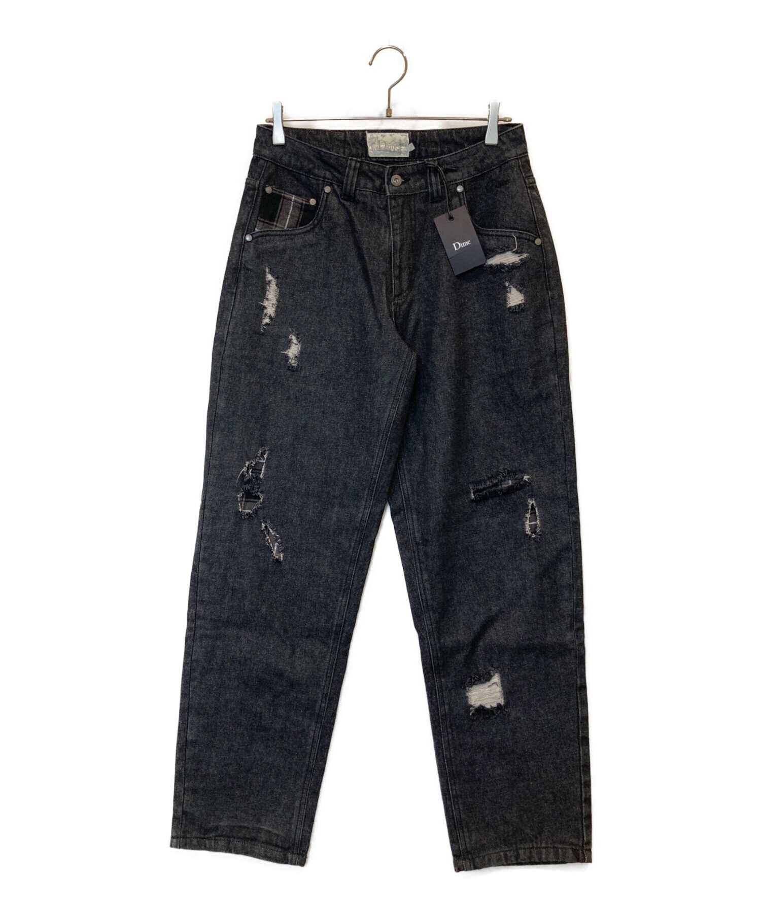 本物 Dime バギーデニムパンツ ブラック M 中古・古着通販】Dime (ダイム) Secret Baggy Denim Pants