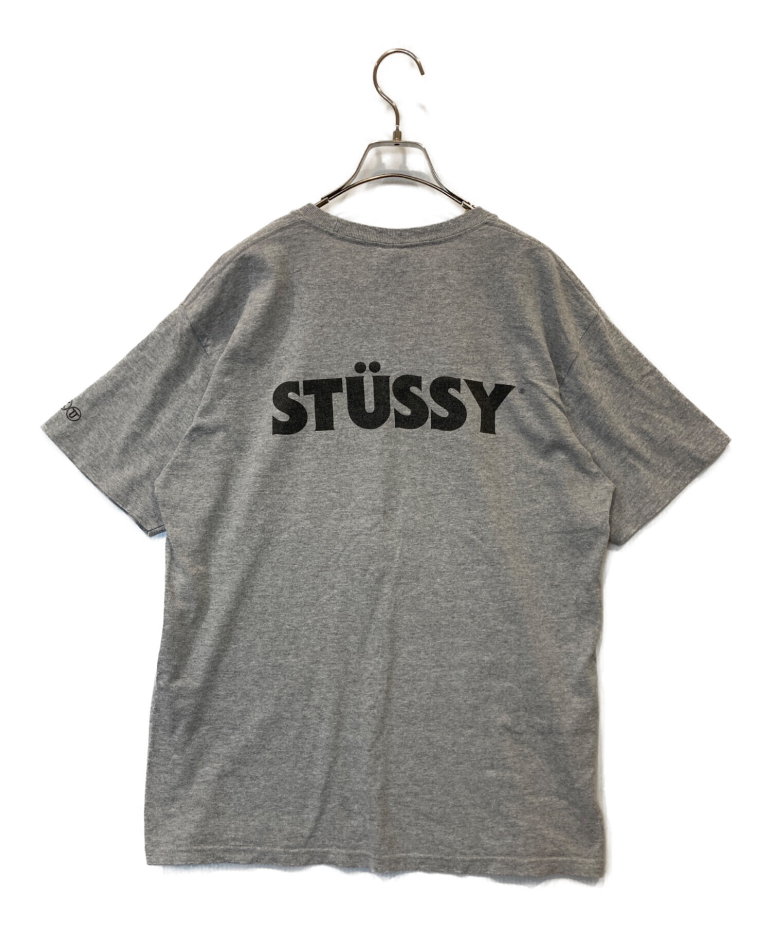 stüssy ロゴプリント Tシャツ グレー　XSサイズ 中古・古着通販】stussy (ステューシー) プリントTシャツ グレー