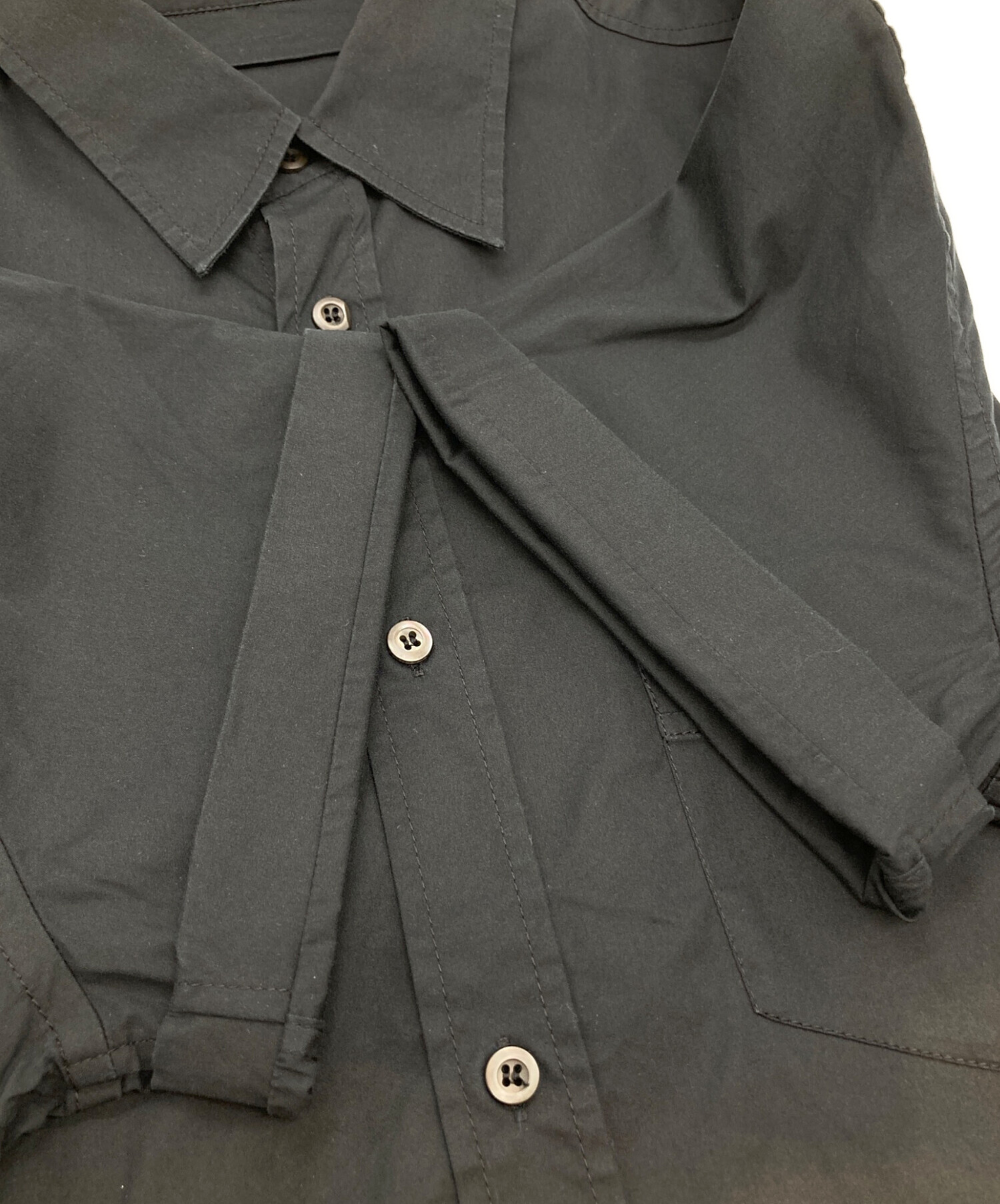 中古・古着通販】PRADA (プラダ) コットンナイロンストレッチロゴ半袖