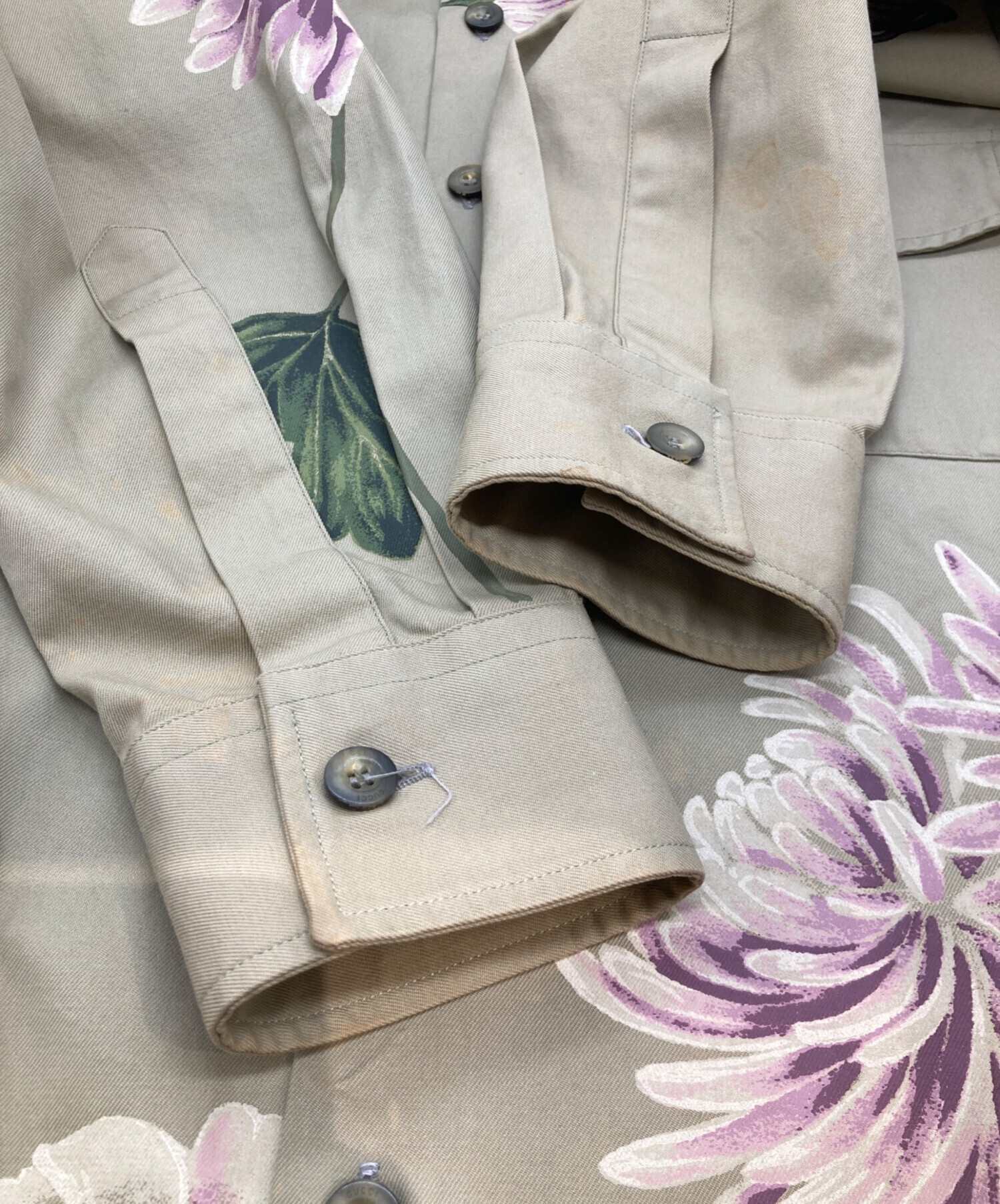 中古・古着通販】GUCCI (グッチ) フラワープリントミリタリーサファリ