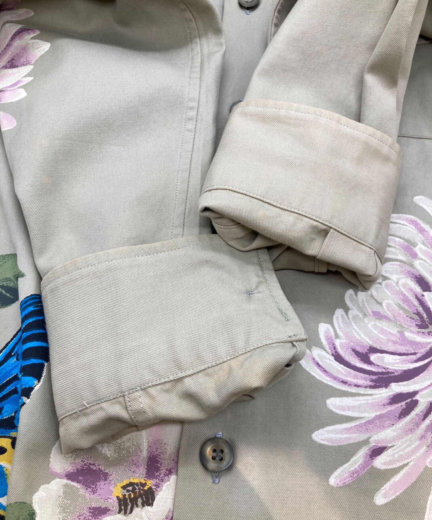 中古・古着通販】GUCCI (グッチ) フラワープリントミリタリーサファリ
