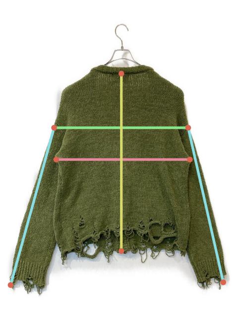 中古・古着通販】GRANCY (グランシー) Damage Boucle Knit Cardigan