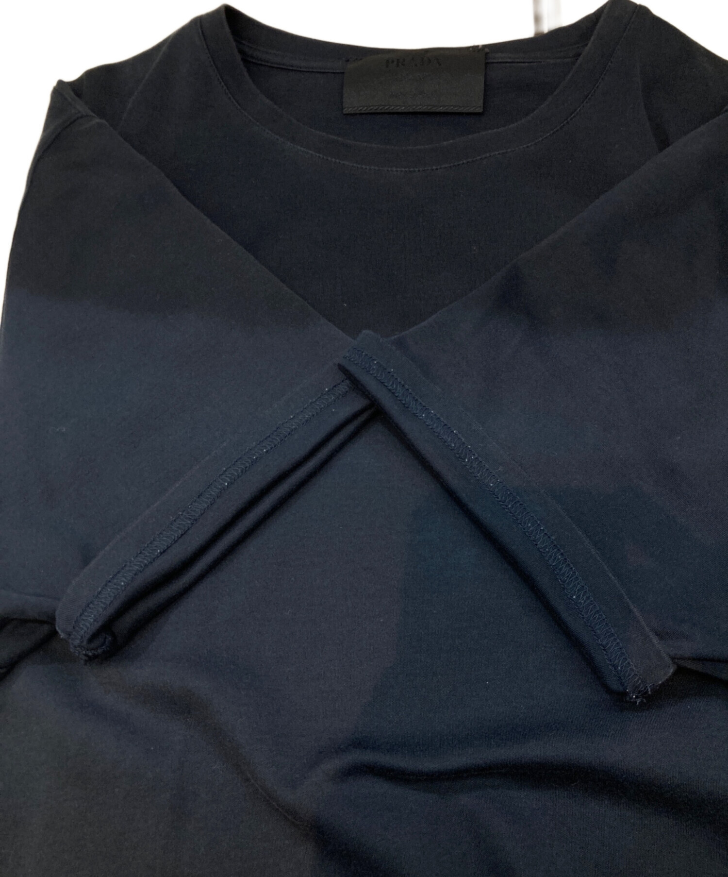 中古・古着通販】PRADA (プラダ) Tシャツ ダークネイビー サイズ:XL