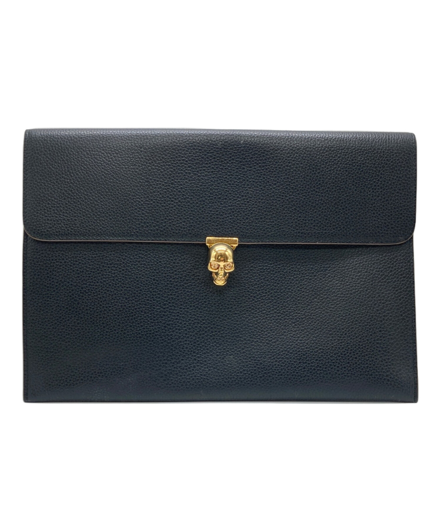 美品☆アレキサンダーマックイーン クロコ型押し クラッチバッグ 中古・古着通販】ALEXANDER McQUEEN (アレキサンダーマックイーン