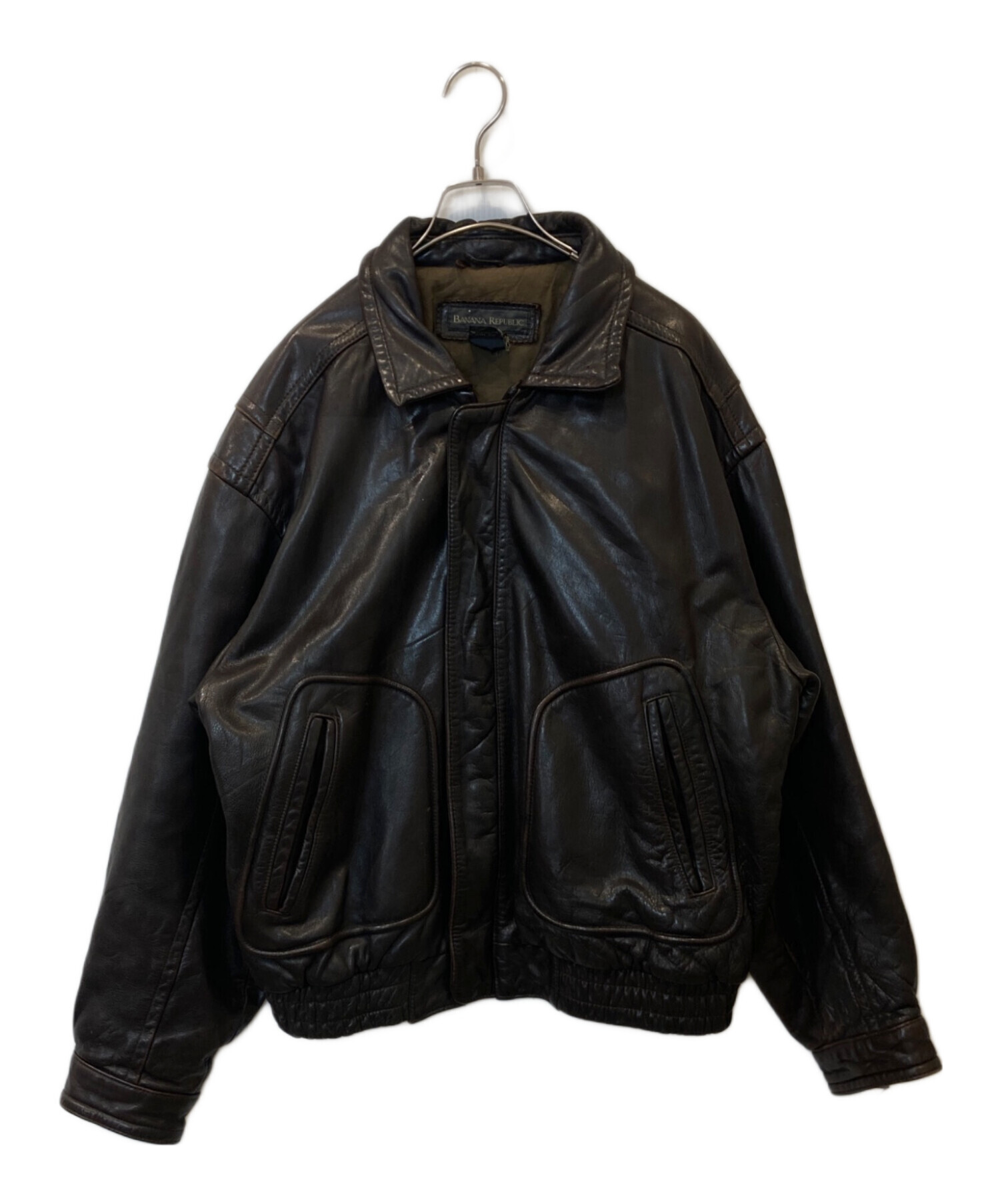 w*j様 【新品未使用】BANANA REPUBLIC レザー ジャケット L 中古・古着通販】BANANA REPUBLIC (バナナリパブリック) レザー