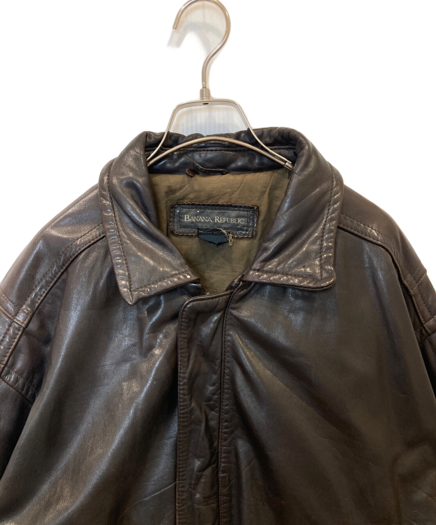 w*j様 【新品未使用】BANANA REPUBLIC レザー ジャケット L 中古・古着通販】BANANA REPUBLIC (バナナリパブリック) レザー
