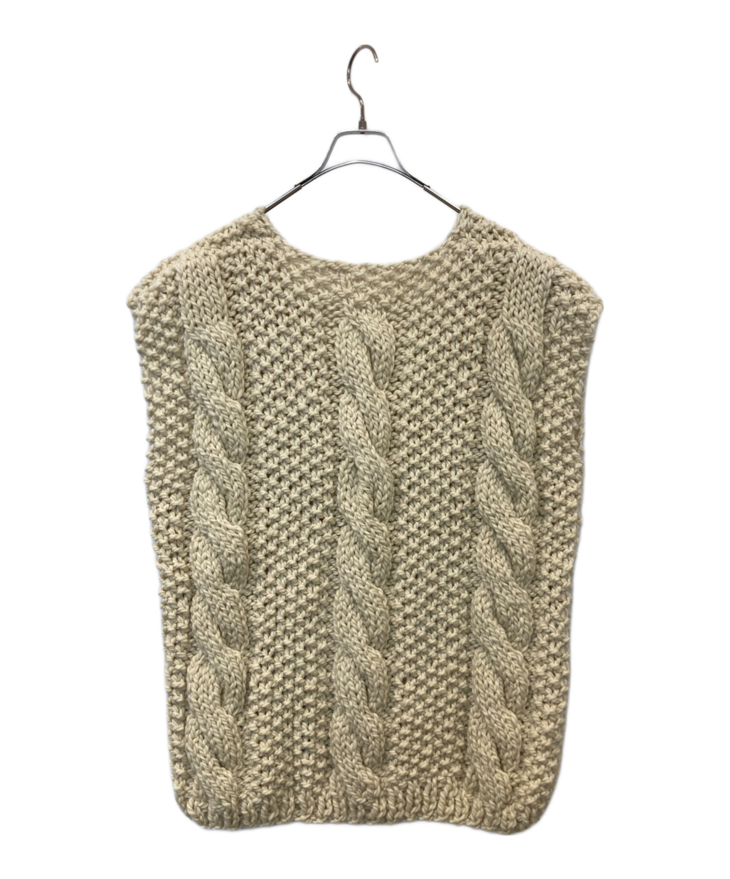 中古・古着通販】MAYDI (マイディ) CHUNKY VEST ニットベスト ベージュ