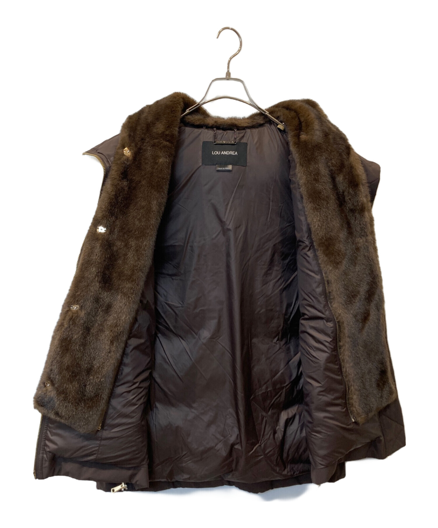 LOU ANDREAルーアンドレアFAKE MINKVEST新品タグ★9.9万円 中古・古着通販】LOU ANDREA (ルーアンドレア) FAKE MINK VEST