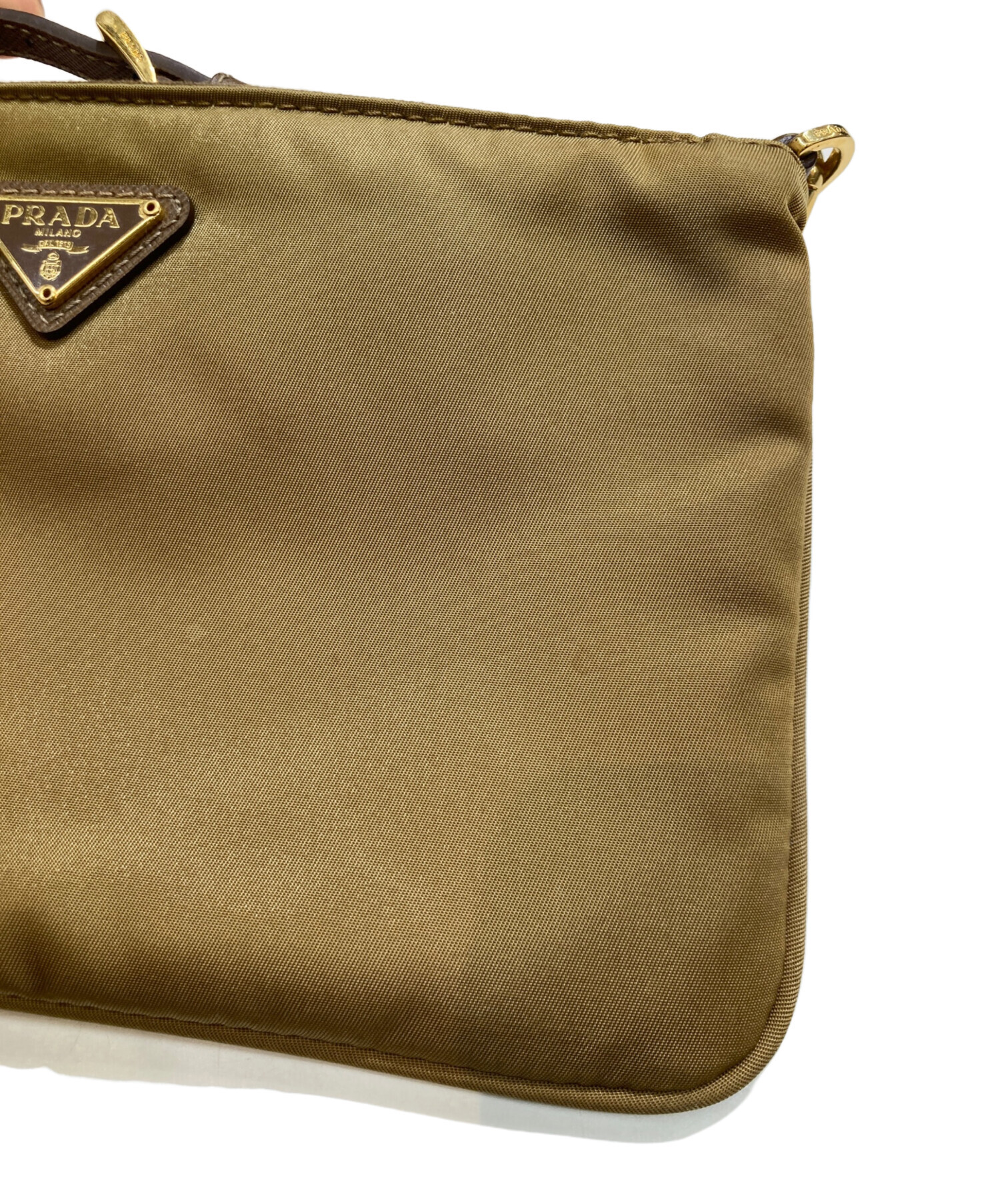 中古・古着通販】PRADA (プラダ) ナイロンポーチ 1N1868 224 ブラウン