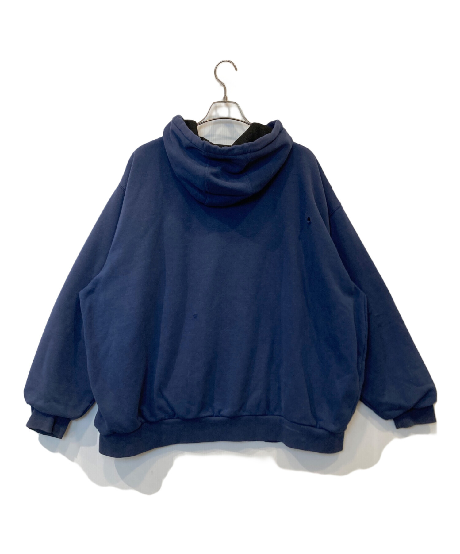 【カーハート】ジップパーカー　裏地サーマル　ネイビー　XL 人気モデル　美品 中古・古着通販】CarHartt (カーハート) 裏地サーマルジップパーカー