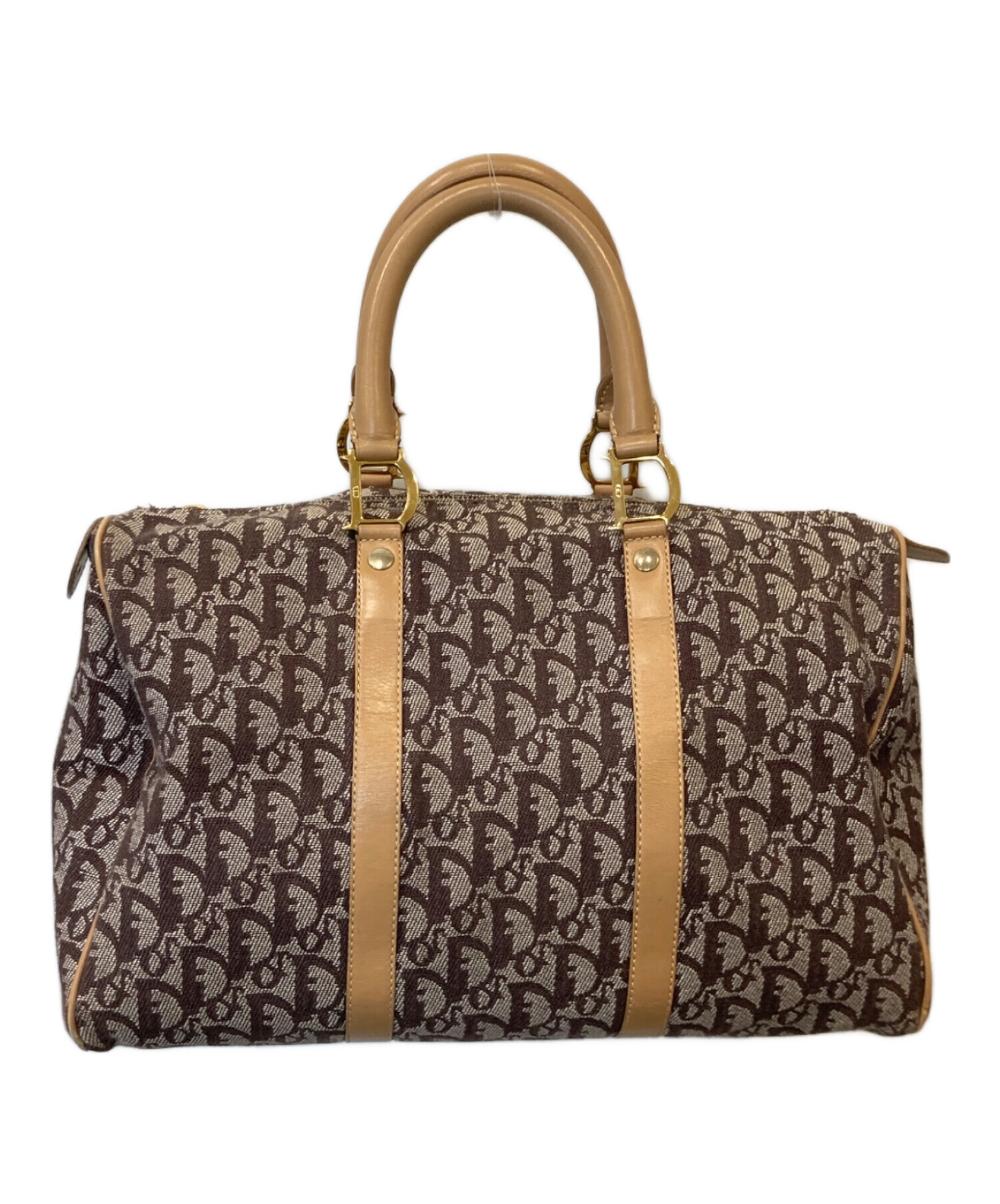 Dior ボストンバッグ　ブラウン　ゴールドロゴ　トロッター　ブラウン 中古・古着通販】Christian Dior (クリスチャン ディオール