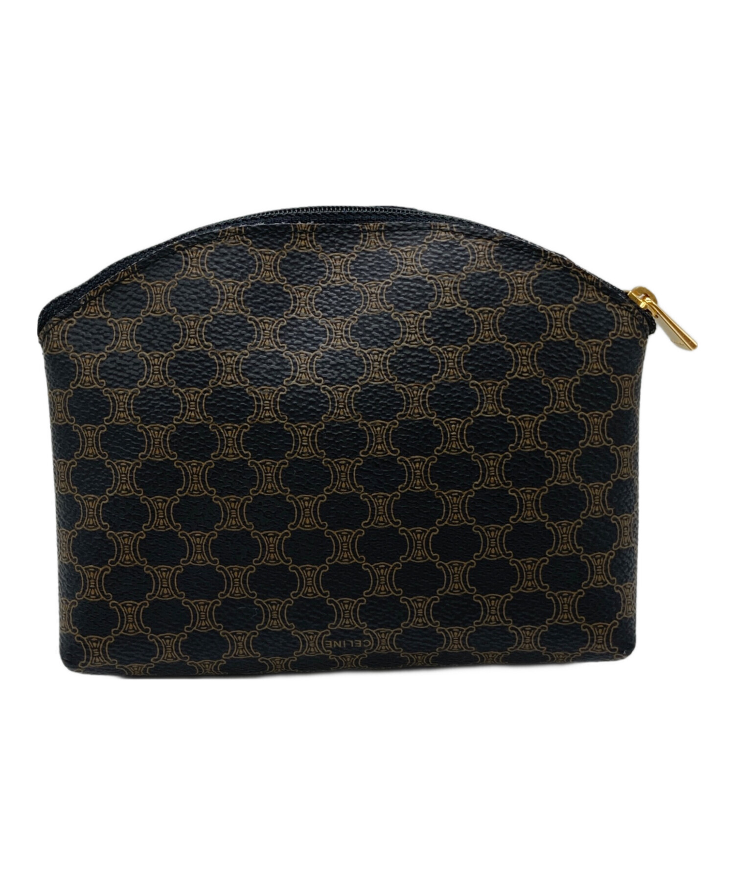 CELINE Cマカダム柄座布団 3個セット 廃盤品 中古・古着通販】CELINE (セリーヌ) マカダム柄ポーチ M/00/2 ブラウン