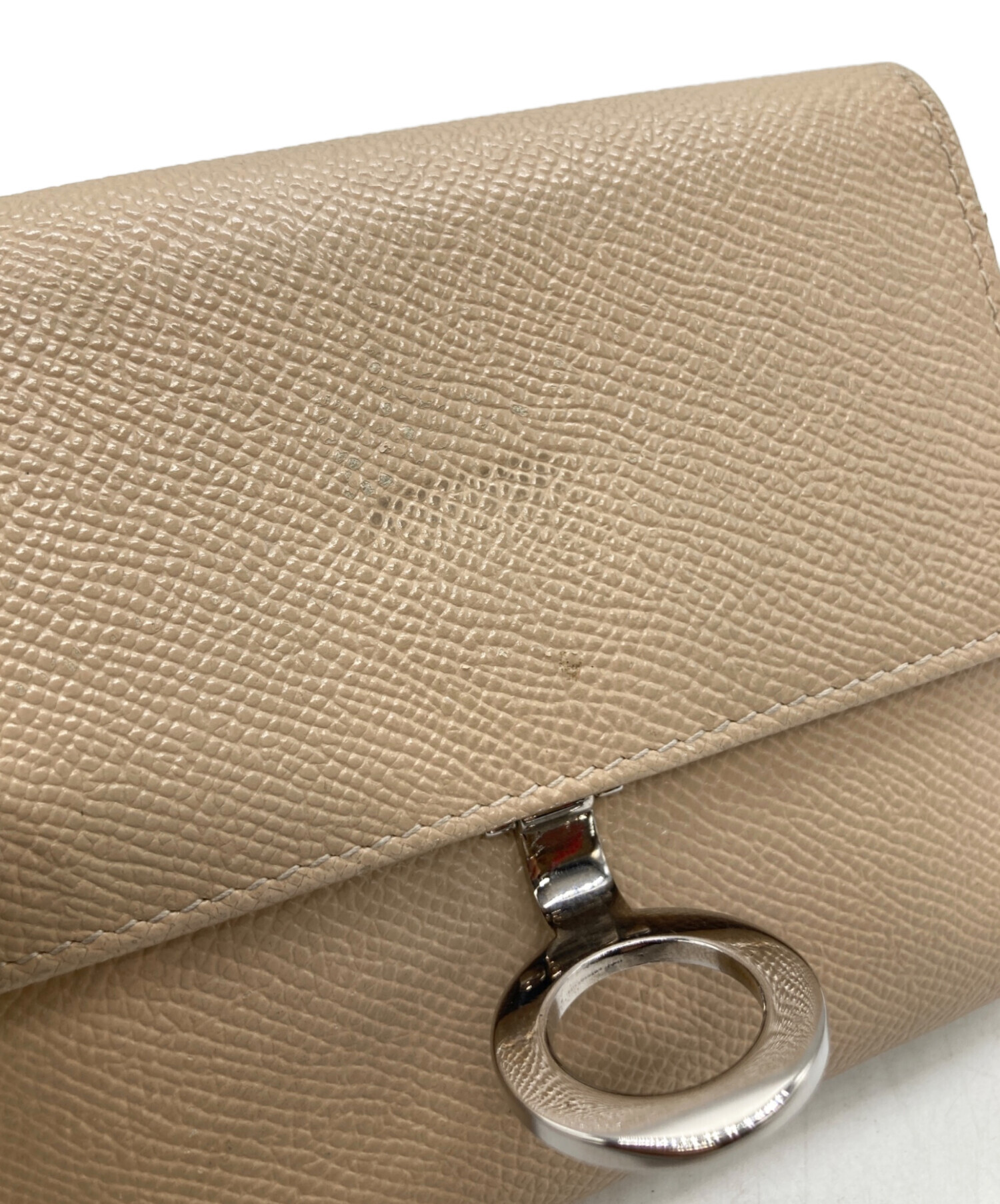 美品　ブルガリ Wホック 財布 二つ折り ベージュ 中古・古着通販】BVLGARI (ブルガリ) 2つ折り財布 ベージュ｜ブランド