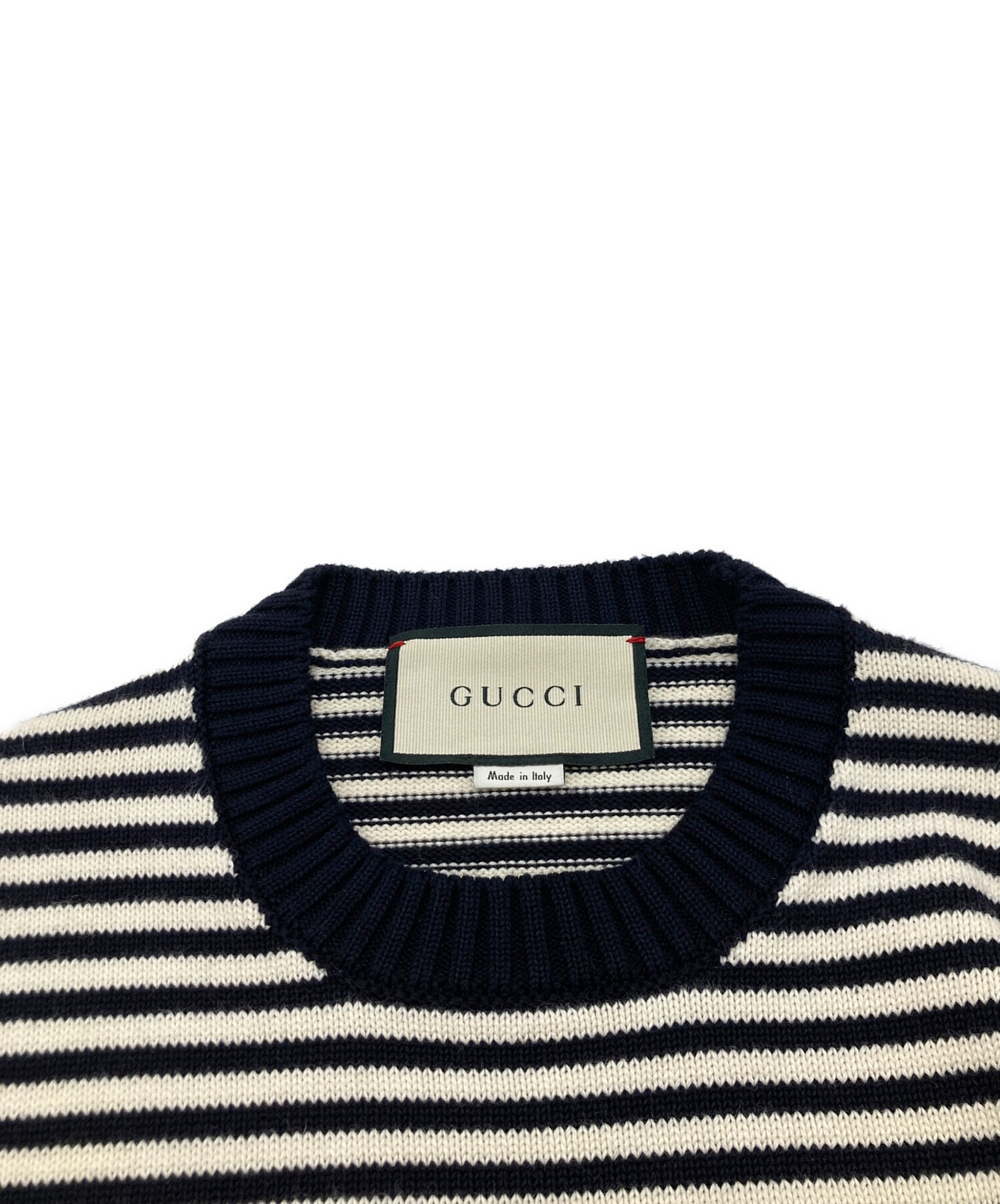 中古・古着通販】GUCCI (グッチ) GGジャガード ボーダー コットン プル