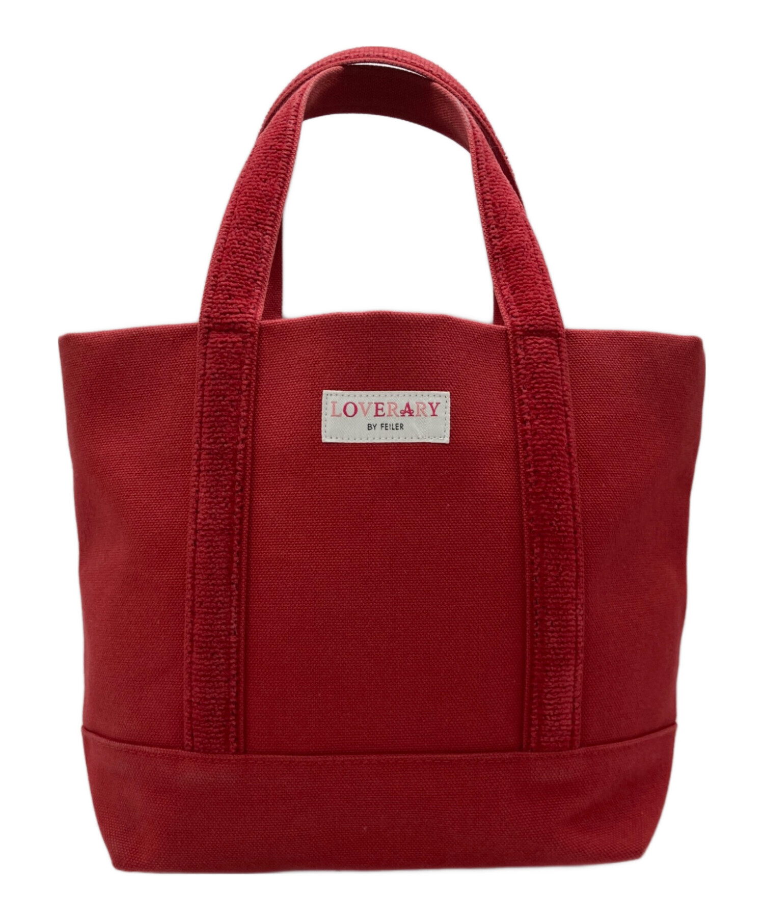 LOVERARY BY FEILER トートバッグ レッド 中古・古着通販】LOVERARY BY FEILER (ラブラリー バイ フェイラー