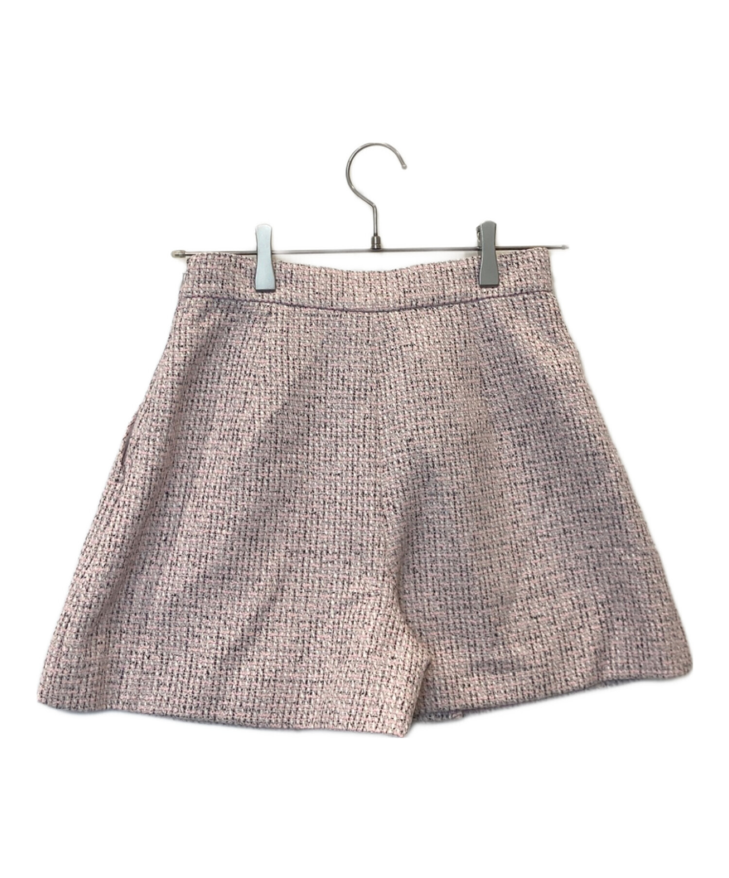 中古・古着通販】sheller (シェリエ) ツイードミニスカート ピンク